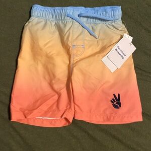 Toddler Kids Old Navy Tie Dye Peace Sign Swim trunks